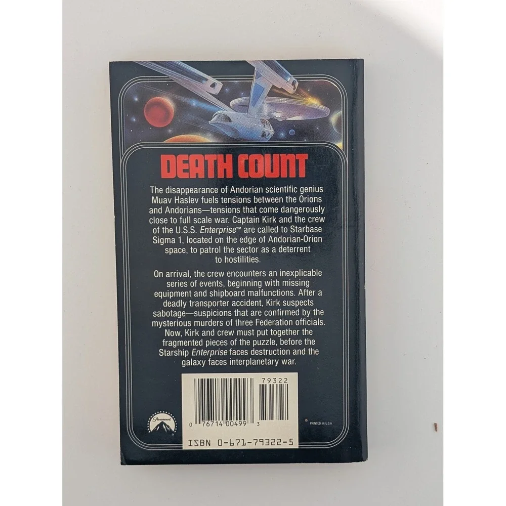 Star Trek Death‎ Count Paperback Book #62 L.A. Graf Original Series Pocket Books